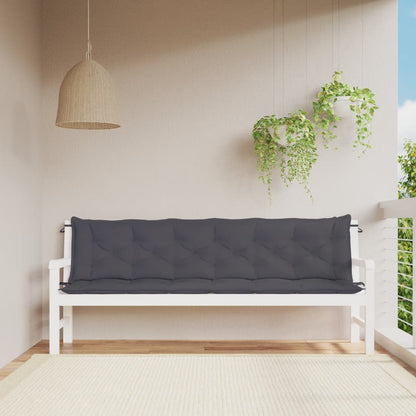 vidaXL Coussins de banc de jardin 2 pcs anthracite tissu Oxford