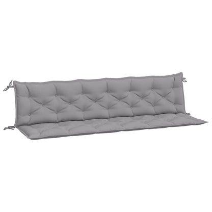 vidaXL Coussins de banc de jardin 2 pcs gris 200x50x7 cm tissu Oxford