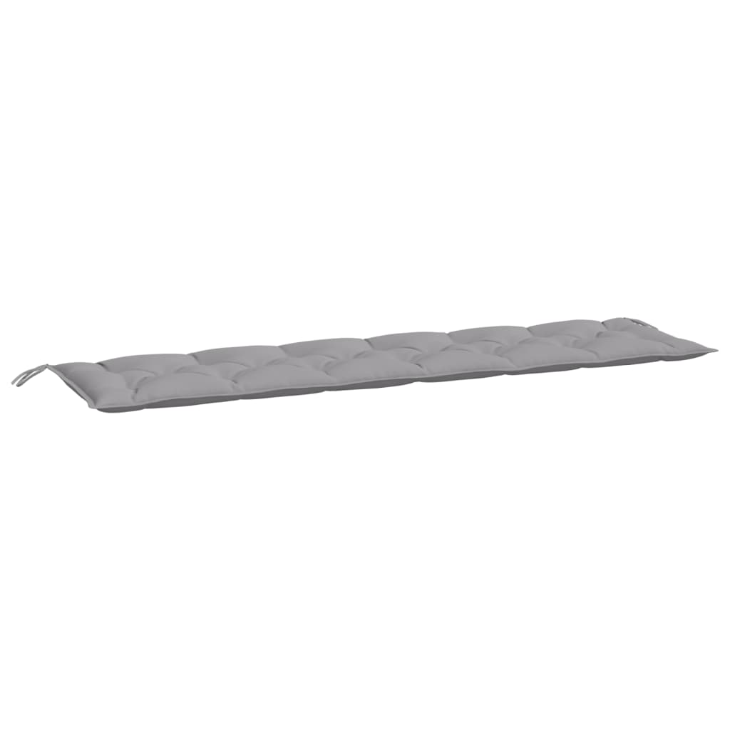 vidaXL Coussins de banc de jardin 2 pcs gris 200x50x7 cm tissu Oxford