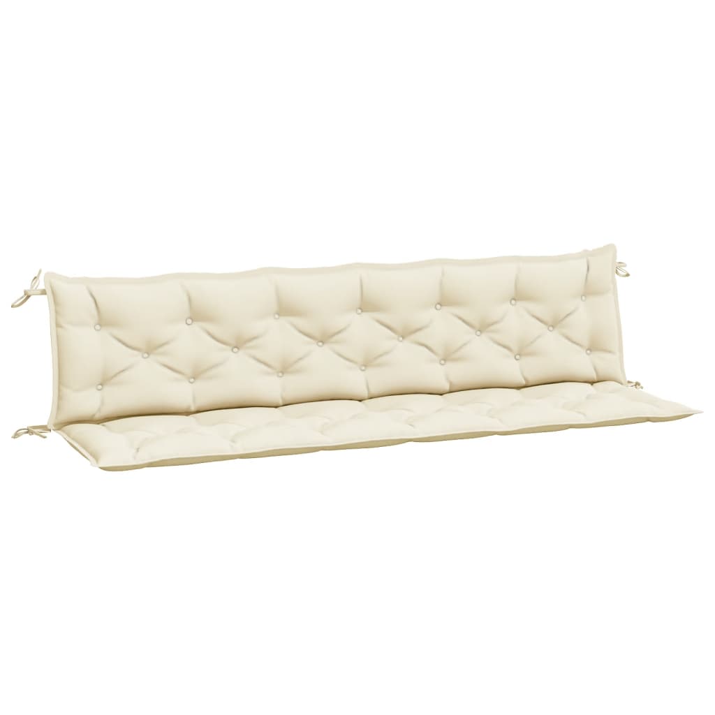vidaXL Coussins de banc de jardin 2 pcs blanc crème tissu Oxford