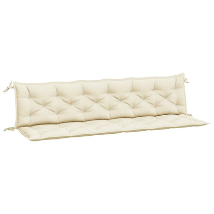 vidaXL Coussins de banc de jardin 2 pcs blanc crème tissu Oxford