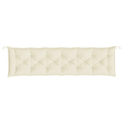 vidaXL Coussins de banc de jardin 2 pcs blanc crème tissu Oxford