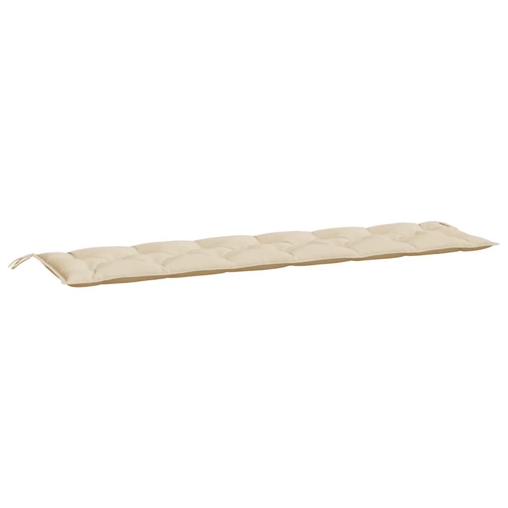 vidaXL Coussins de banc de jardin 2 pcs beige 200x50x7 cm tissu Oxford