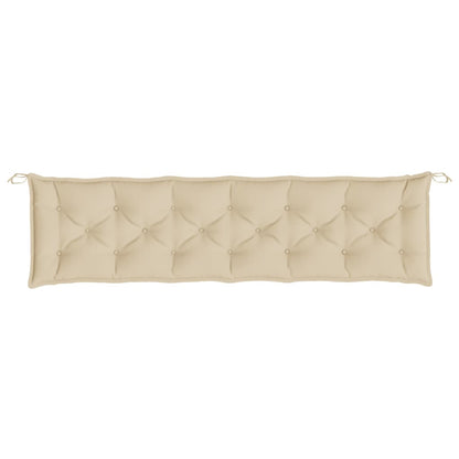 vidaXL Coussins de banc de jardin 2 pcs beige 200x50x7 cm tissu Oxford