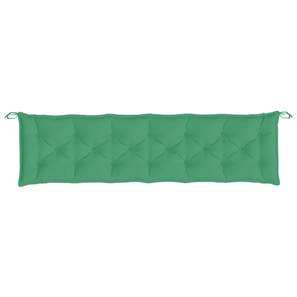 vidaXL Coussins de banc de jardin 2 pcs vert 200x50x7 cm tissu Oxford