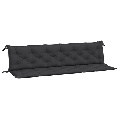 vidaXL Coussins de banc de jardin 2 pcs noir 200x50x7 cm tissu Oxford