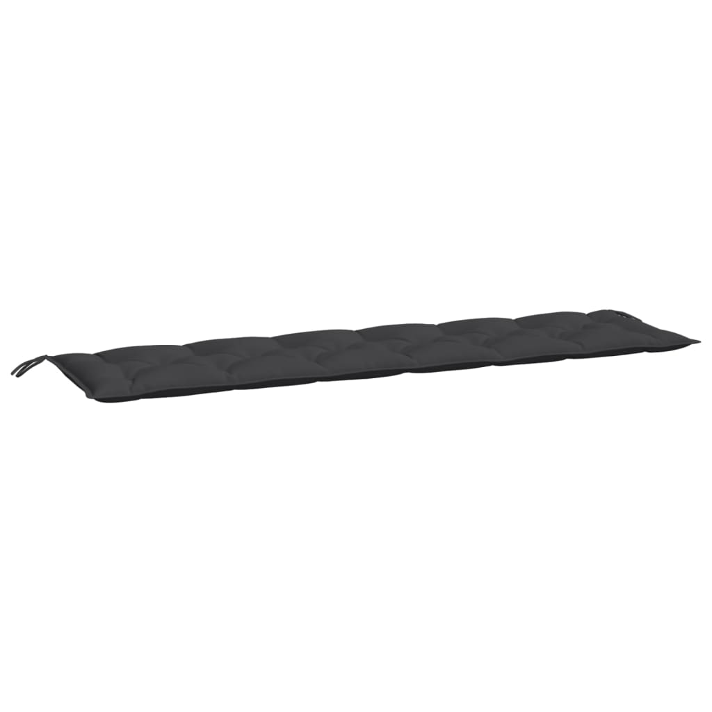 vidaXL Coussins de banc de jardin 2 pcs noir 200x50x7 cm tissu Oxford
