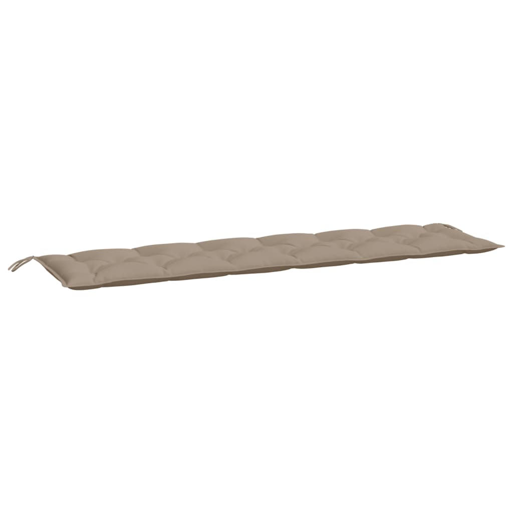 vidaXL Coussins de banc de jardin 2 pcs taupe 200x50x7 cm tissu Oxford