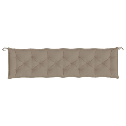 vidaXL Coussins de banc de jardin 2 pcs taupe 200x50x7 cm tissu Oxford
