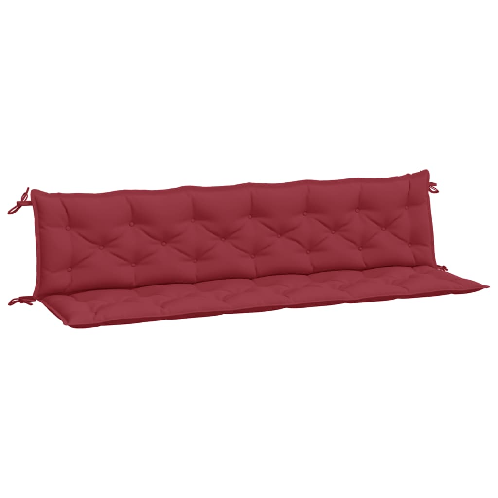 vidaXL Coussins de banc de jardin 2 pcs rouge bordeaux tissu Oxford