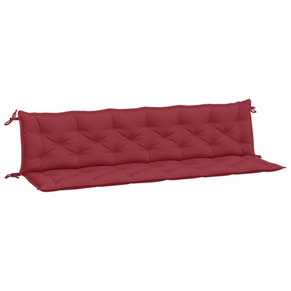 vidaXL Coussins de banc de jardin 2 pcs rouge bordeaux tissu Oxford