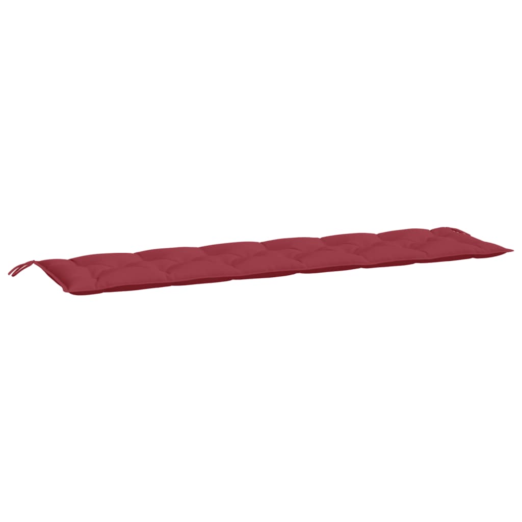 vidaXL Coussins de banc de jardin 2 pcs rouge bordeaux tissu Oxford