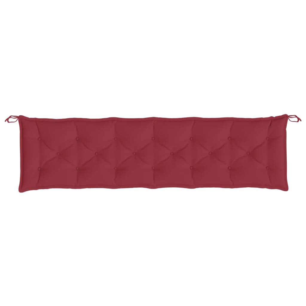 vidaXL Coussins de banc de jardin 2 pcs rouge bordeaux tissu Oxford