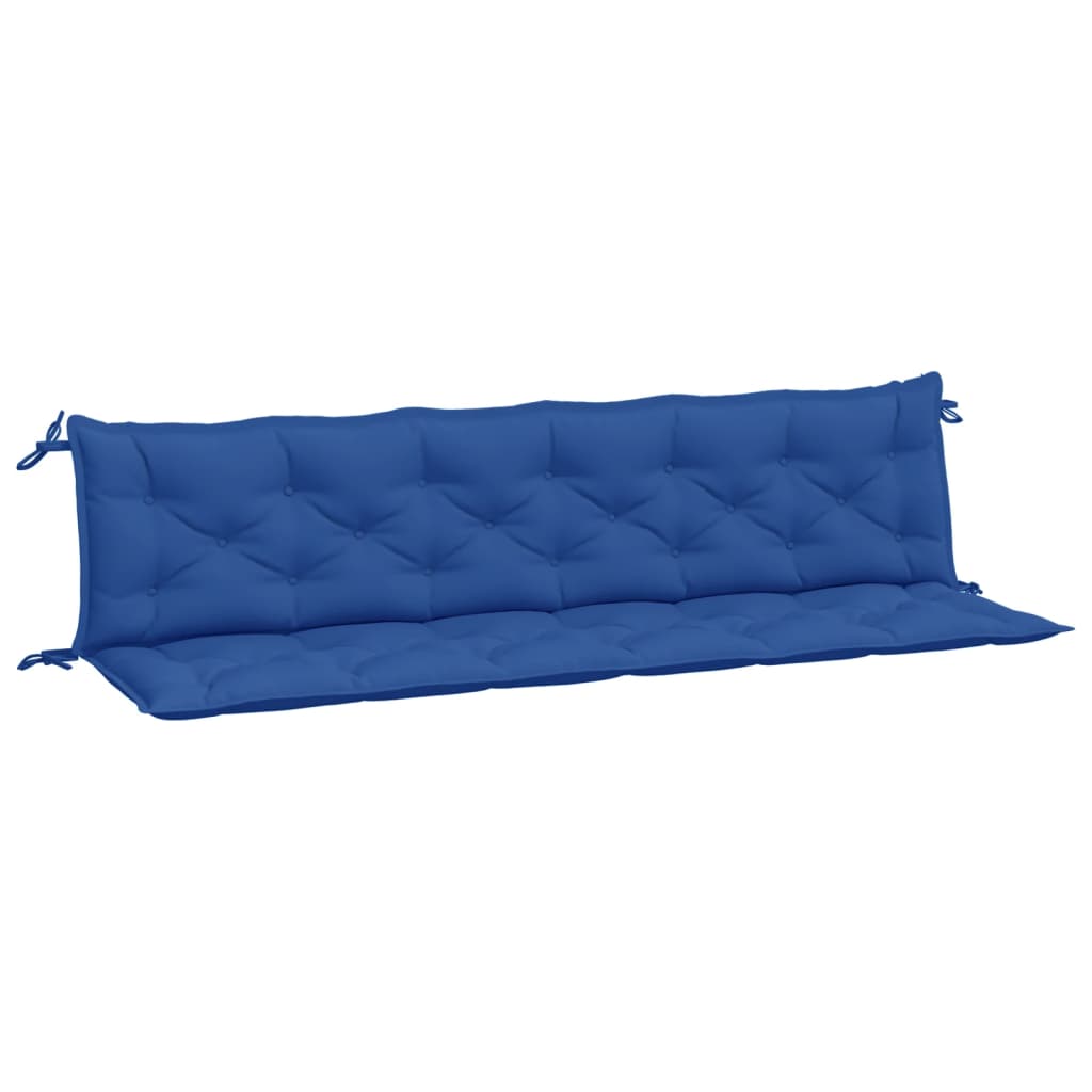 vidaXL Coussins de banc de jardin 2 pcs bleu 200x50x7 cm tissu Oxford