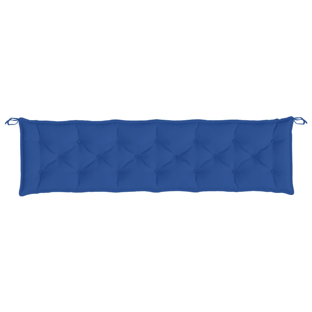 vidaXL Coussins de banc de jardin 2 pcs bleu 200x50x7 cm tissu Oxford