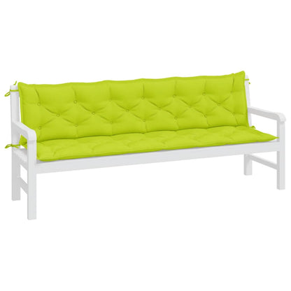 vidaXL Coussins de banc de jardin 2 pcs vert vif tissu Oxford
