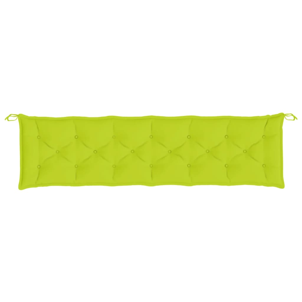vidaXL Coussins de banc de jardin 2 pcs vert vif tissu Oxford