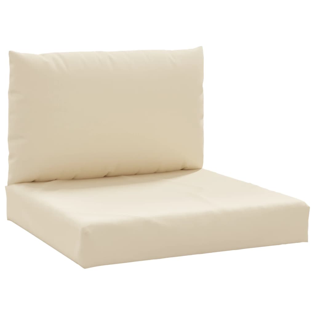 vidaXL Coussins de palette 2 pcs beige tissu oxford