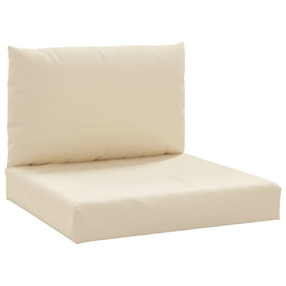 vidaXL Coussins de palette 2 pcs beige tissu oxford