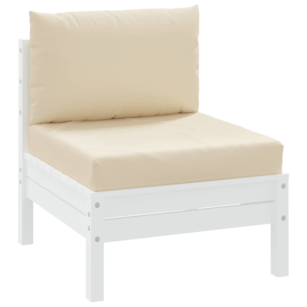 vidaXL Coussins de palette 2 pcs beige tissu oxford
