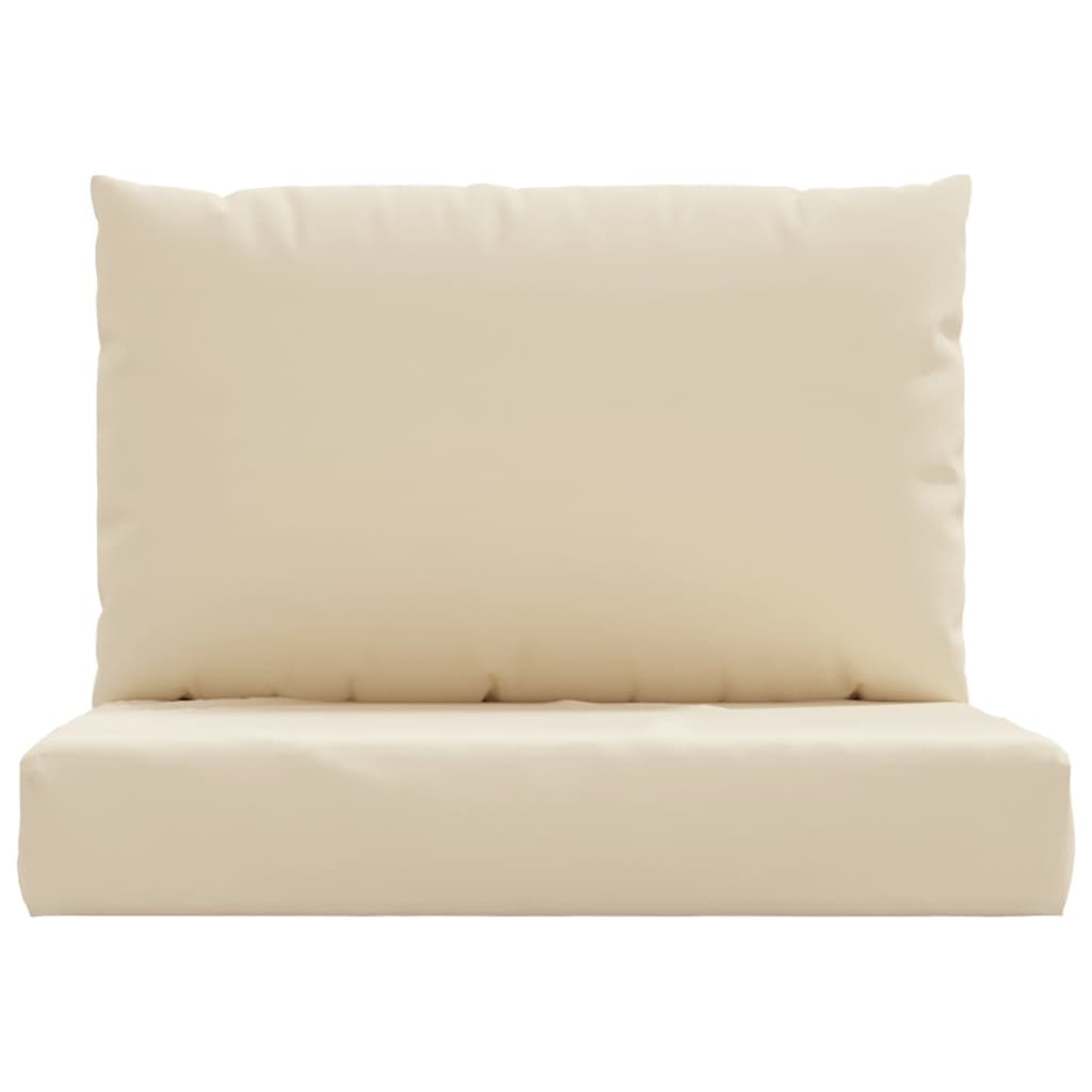 vidaXL Coussins de palette 2 pcs beige tissu oxford