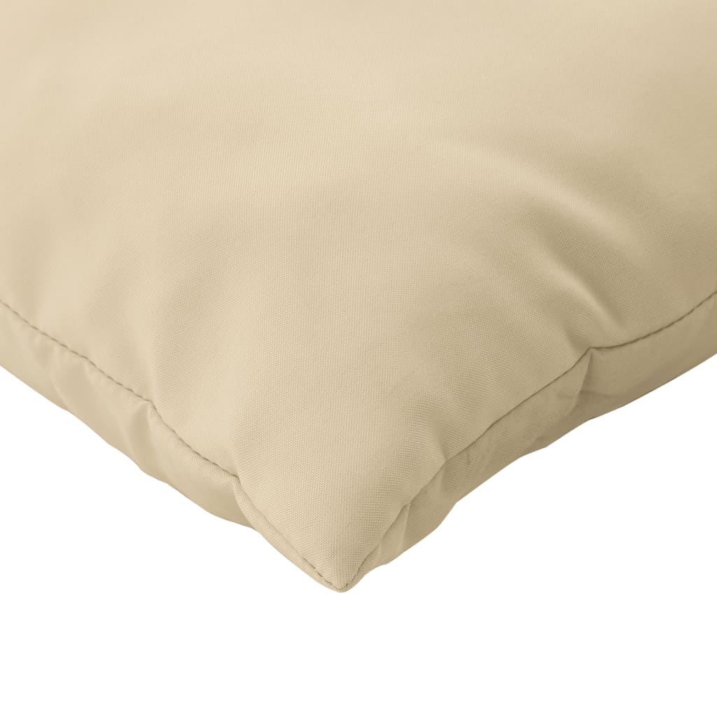 vidaXL Coussins de palette 2 pcs beige tissu oxford