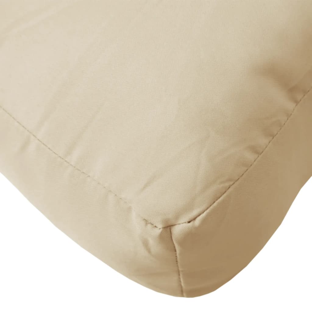 vidaXL Coussins de palette 2 pcs beige tissu oxford