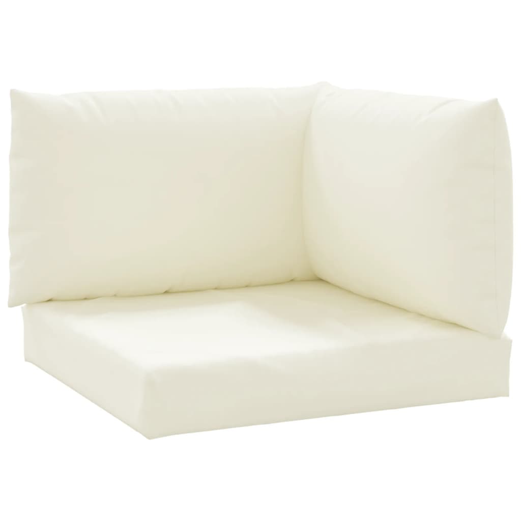 vidaXL Coussins de palette 3 pcs blanc crème tissu oxford