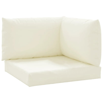 vidaXL Coussins de palette 3 pcs blanc crème tissu oxford