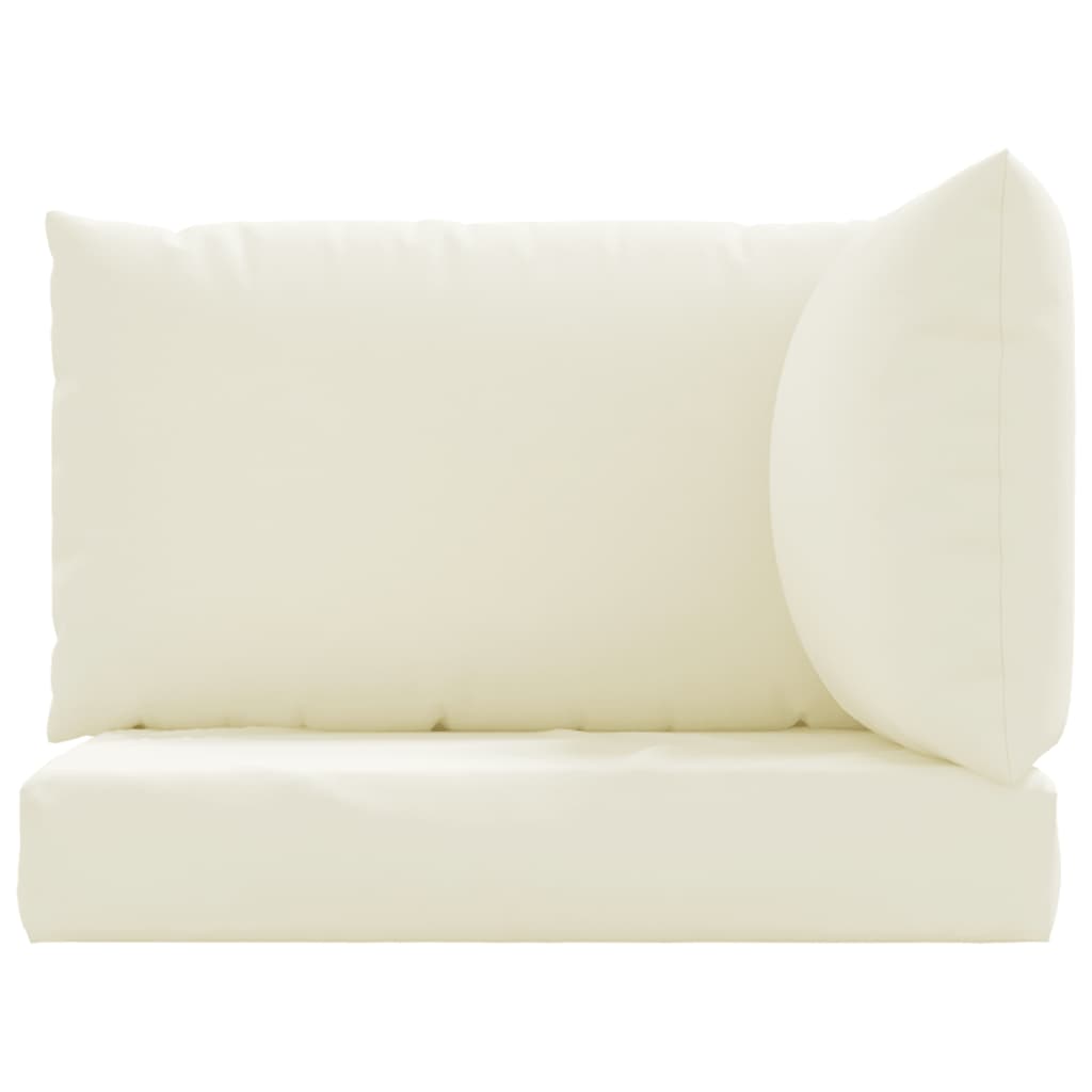 vidaXL Coussins de palette 3 pcs blanc crème tissu oxford