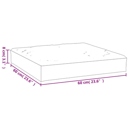 vidaXL Coussin de palette anthracite 60x60x8 cm tissu oxford