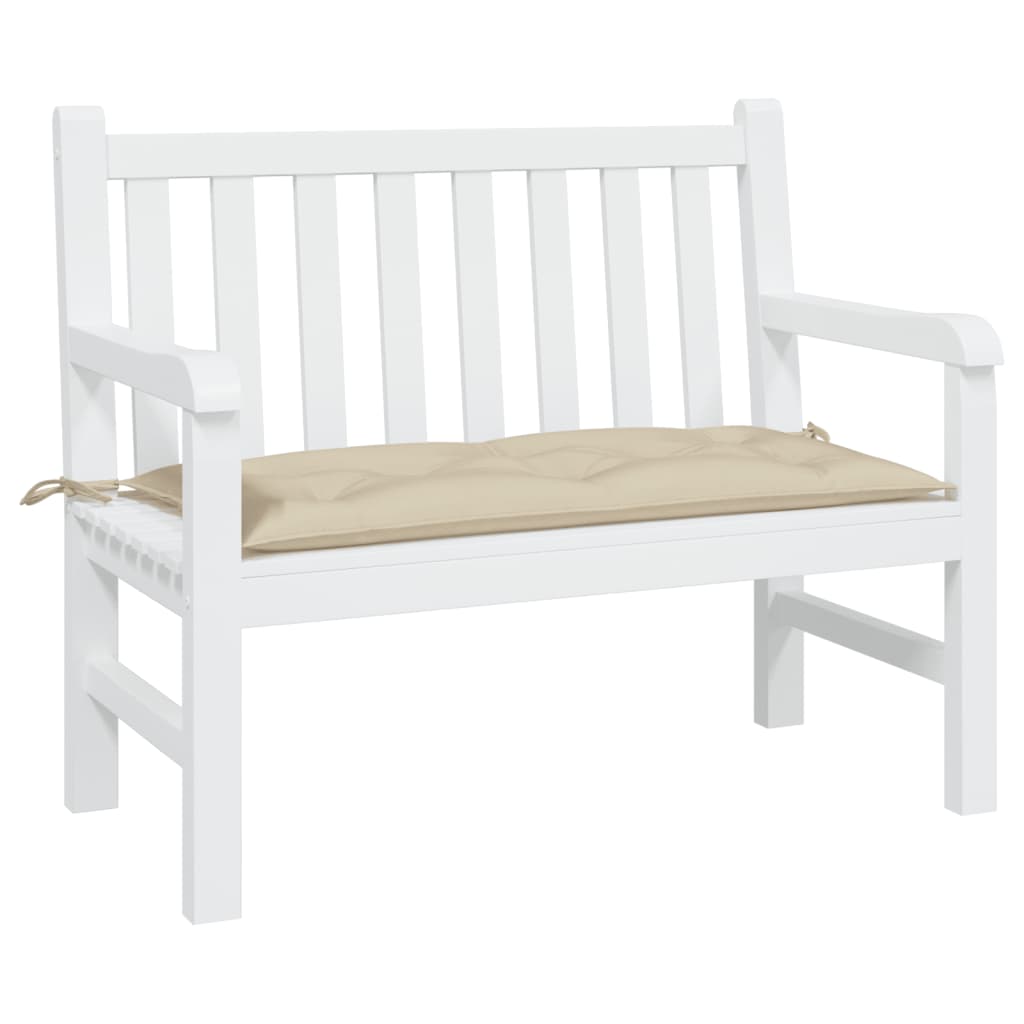 vidaXL Coussin de banc de jardin beige 110x50x7 cm tissu oxford