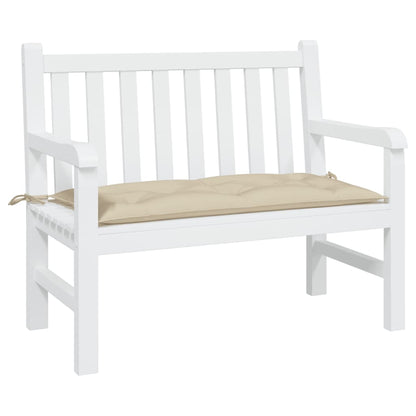 vidaXL Coussin de banc de jardin beige 110x50x7 cm tissu oxford