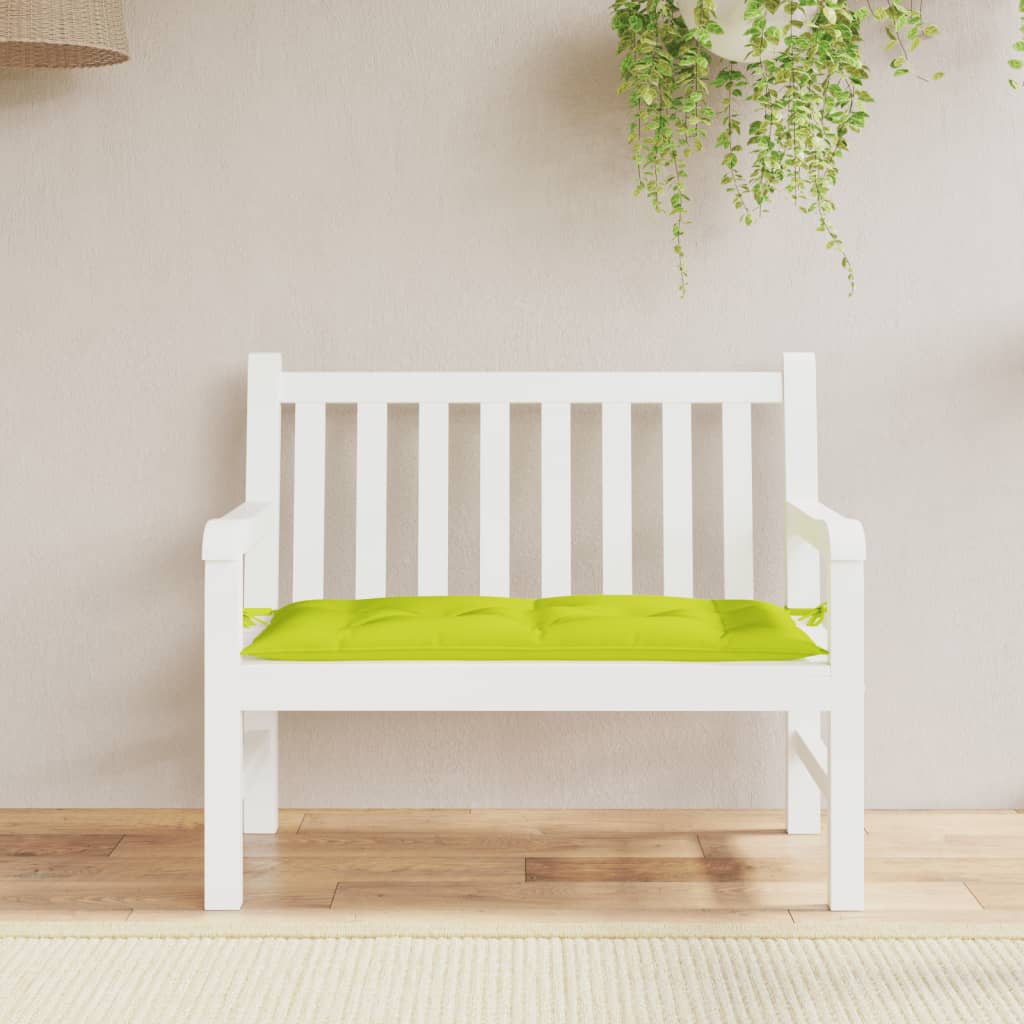 vidaXL Coussin de banc de jardin vert brillant 110x50x7cm tissu oxford