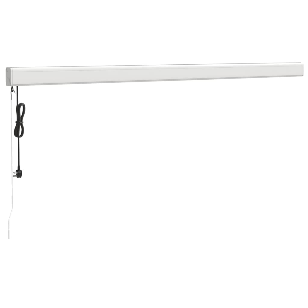 vidaXL Auvent rétractable bleu et blanc 4x3 m tissu et aluminium