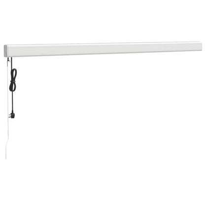 vidaXL Auvent rétractable bleu et blanc 4x3 m tissu et aluminium