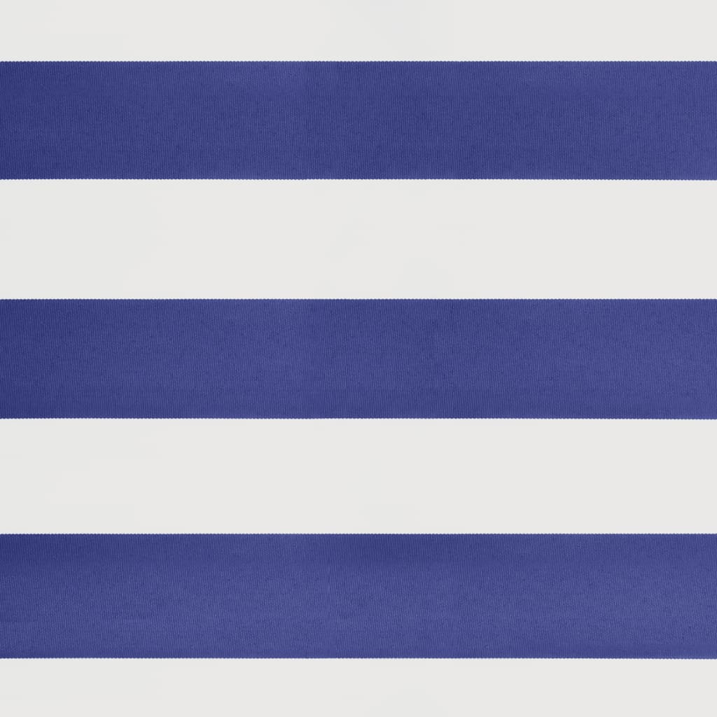 vidaXL Auvent rétractable bleu et blanc 4x3 m tissu et aluminium