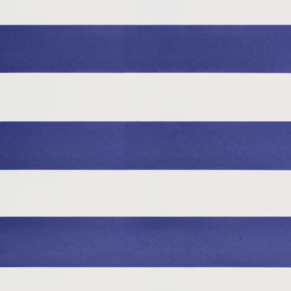 vidaXL Auvent rétractable bleu et blanc 4x3 m tissu et aluminium