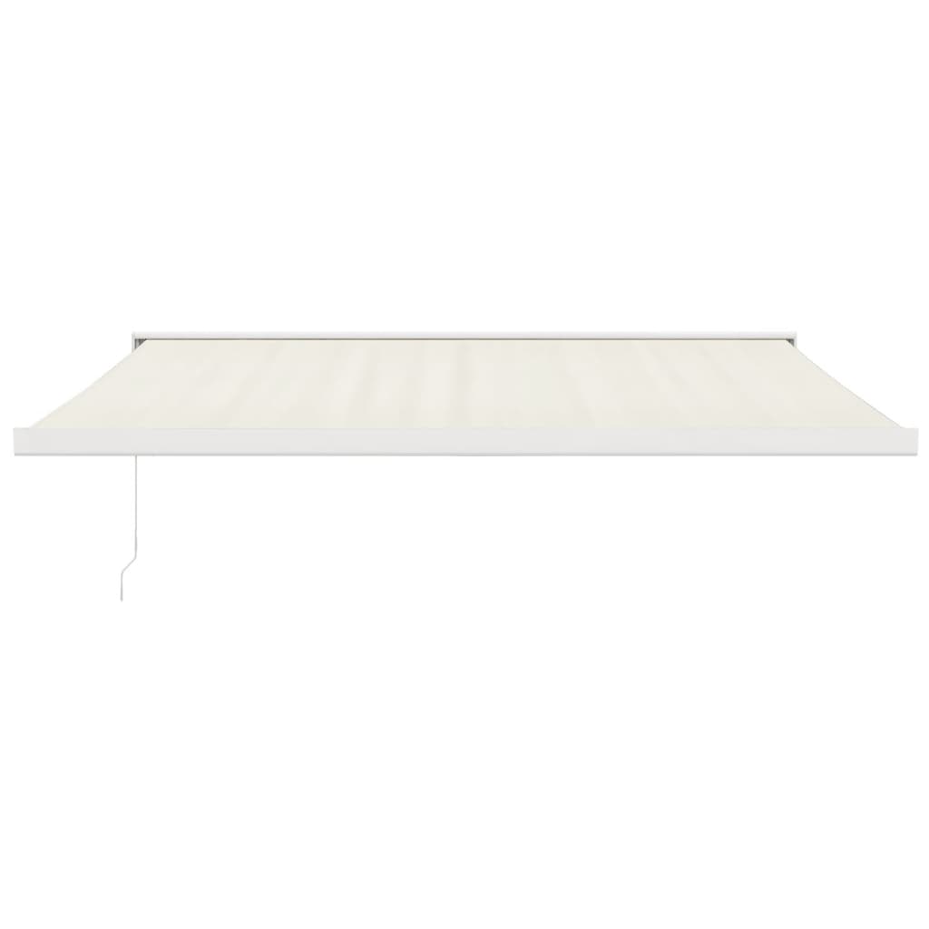 vidaXL Auvent rétractable crème 4x3 m tissu et aluminium
