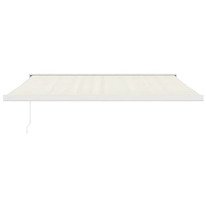 vidaXL Auvent rétractable crème 4x3 m tissu et aluminium
