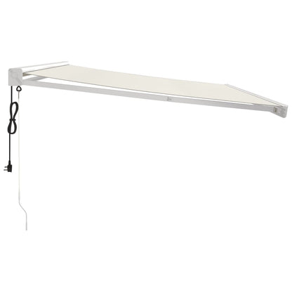 vidaXL Auvent rétractable crème 4x3 m tissu et aluminium