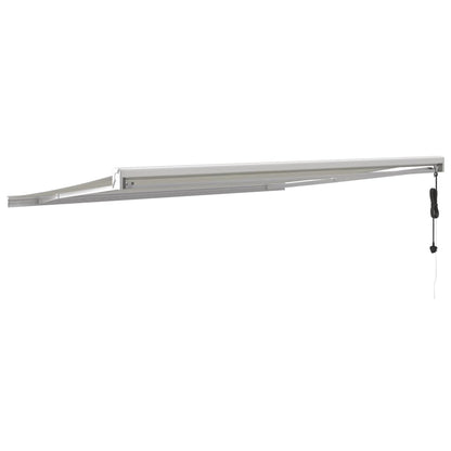 vidaXL Auvent rétractable crème 4x3 m tissu et aluminium