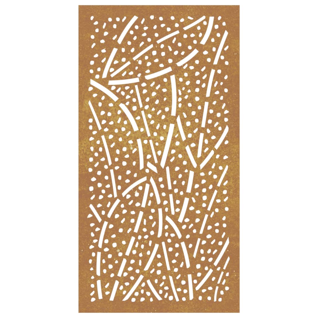 vidaXL Décoration murale jardin 105x55 cm acier corten design feuille