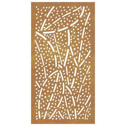 vidaXL Décoration murale jardin 105x55 cm acier corten design feuille
