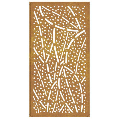 vidaXL Décoration murale jardin 105x55 cm acier corten design feuille