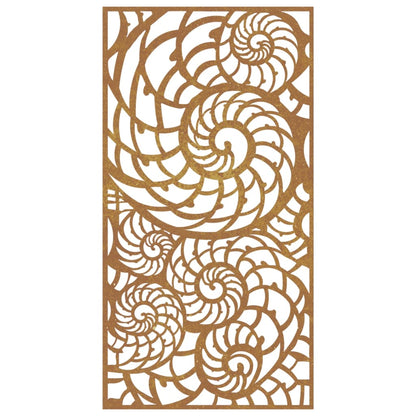 vidaXL Décoration murale de jardin 105x55 cm acier corten design coque