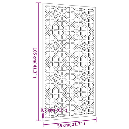 vidaXL Décoration murale jardin 105x55cm acier corten design mauresque