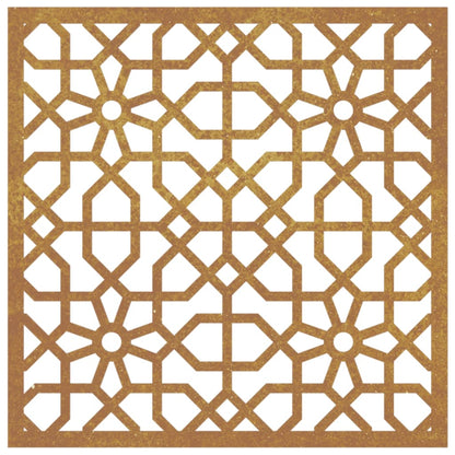 vidaXL Décoration murale jardin 55x55 cm acier corten design mauresque