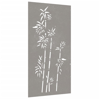 vidaXL Décoration murale jardin 105x55 cm acier corten design bambou