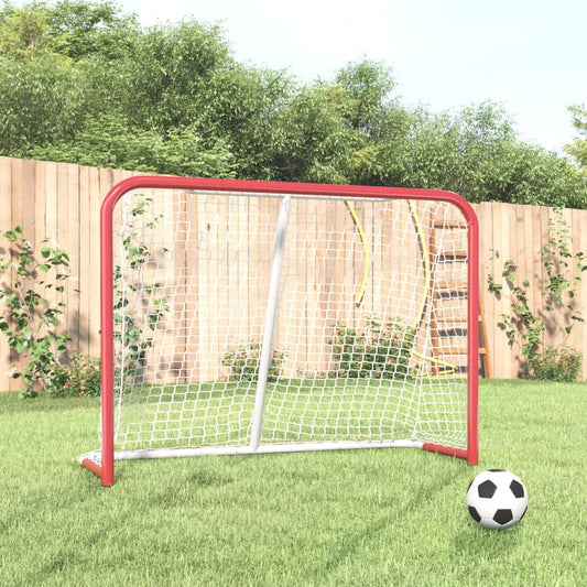 vidaXL But de hockey avec filet rouge et blanc 153x60x118 cm